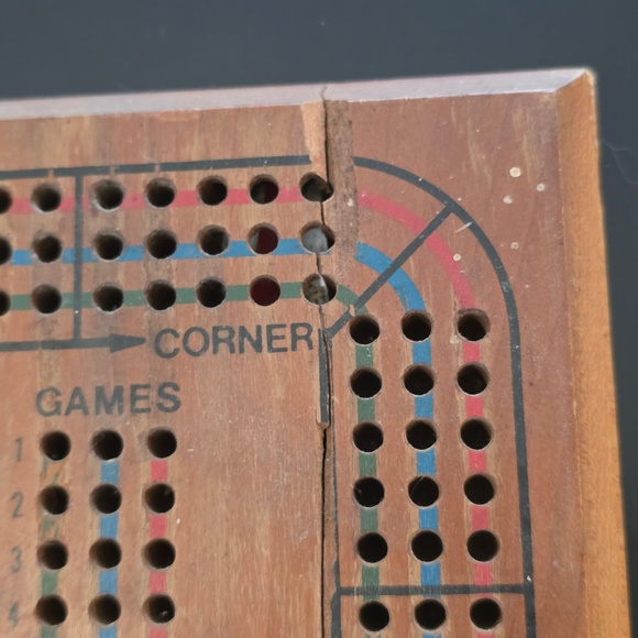 LL Bean Wood Cribbage Board with Pegs - Picture 3 of 9